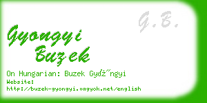 gyongyi buzek business card